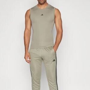 Adidas Techfit Tank Top Men XL Grey Compression Gym Shirt Sleeveless NWT